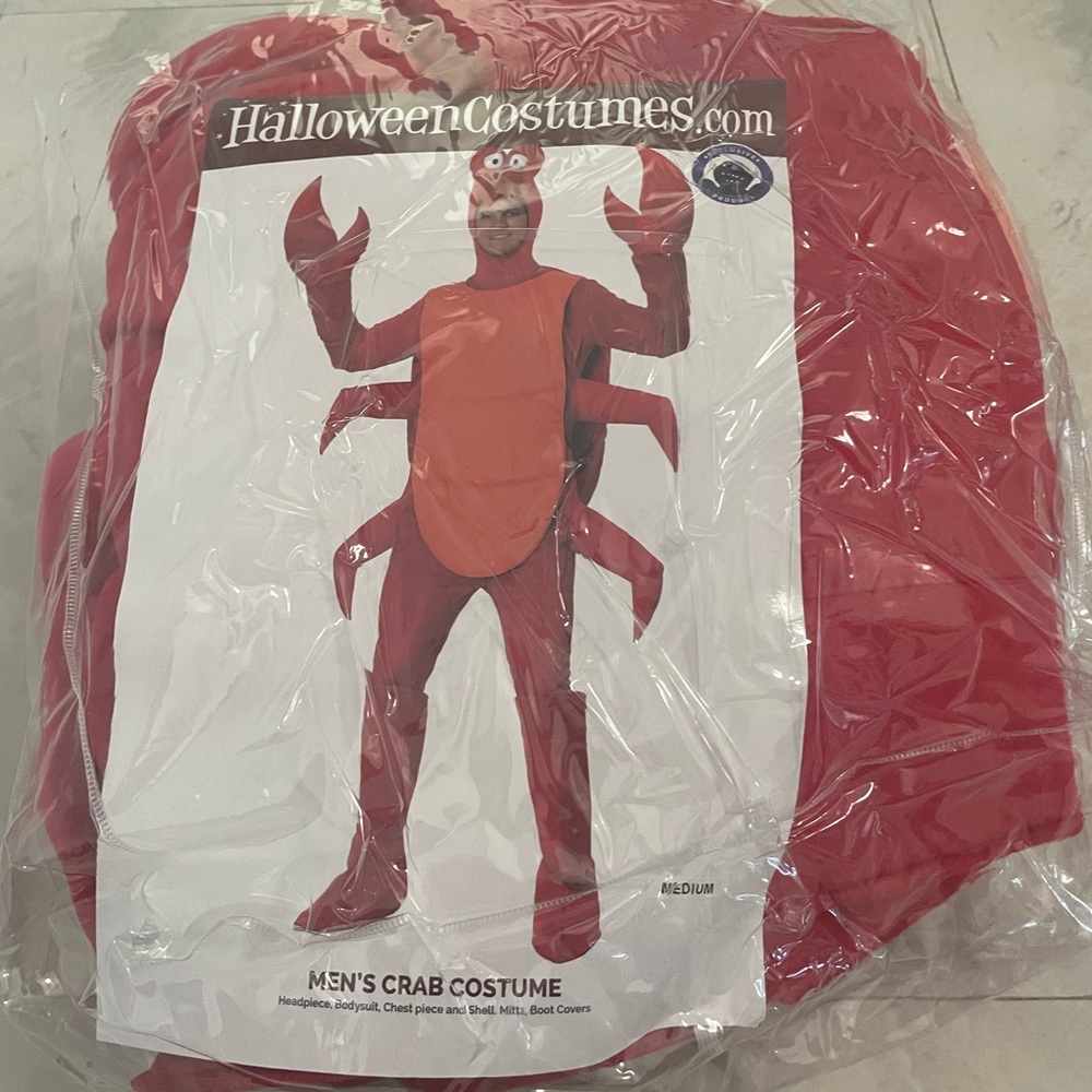 Men’s Crab Costume- Size M